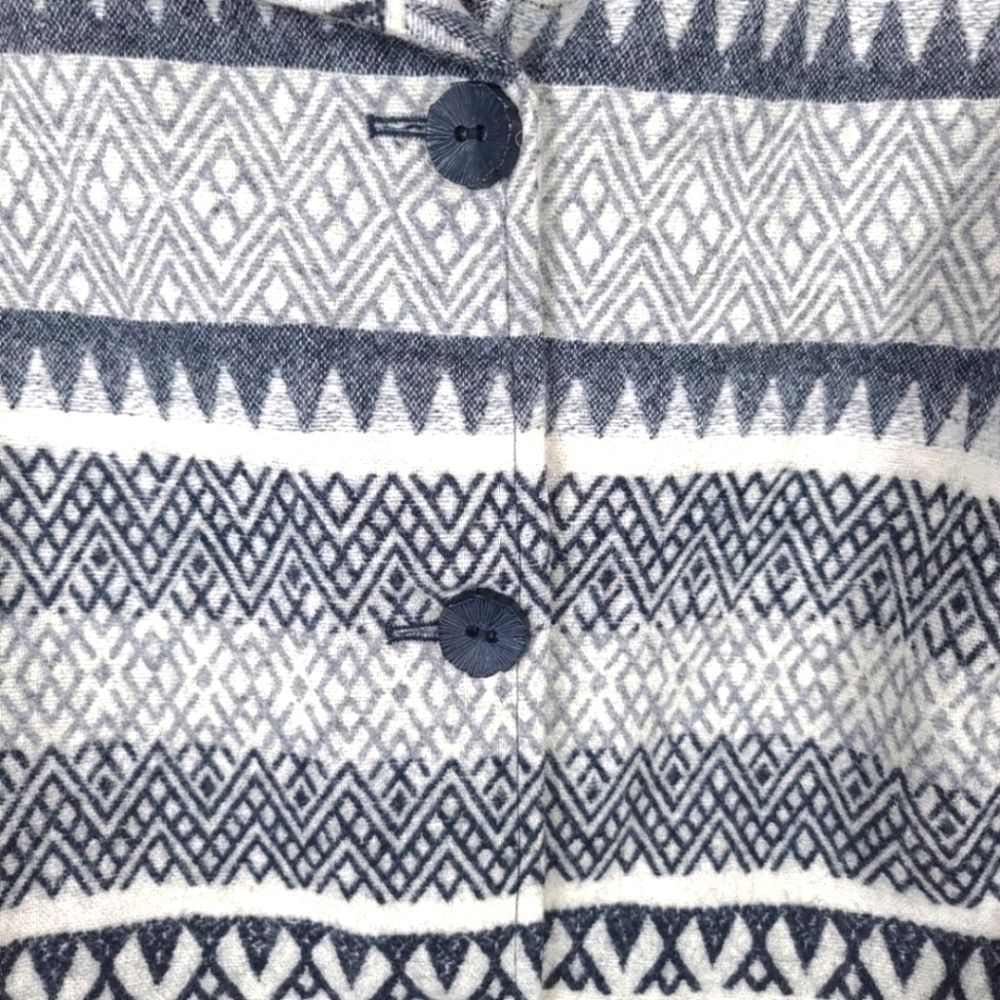 Icelandic Design Women’s Nordic Fair Isle Wool Jacket – Black & White – NWT – M - Picture 6 of 15